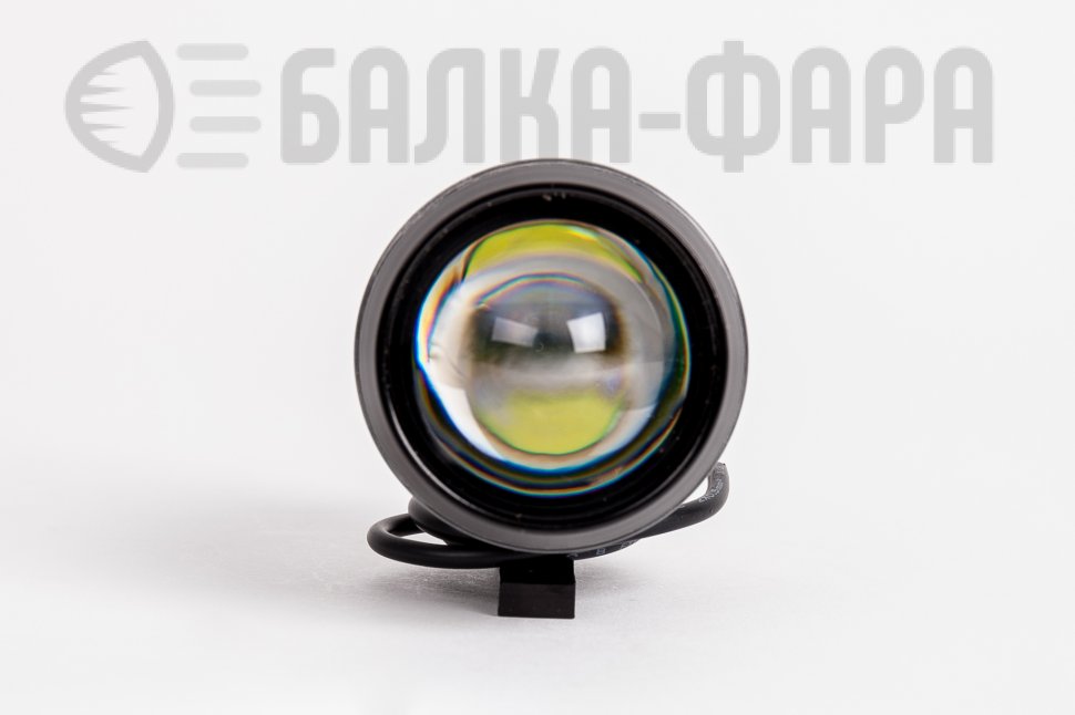 Фара-стробоскоп линзованная черная 60мм 10W SPOT