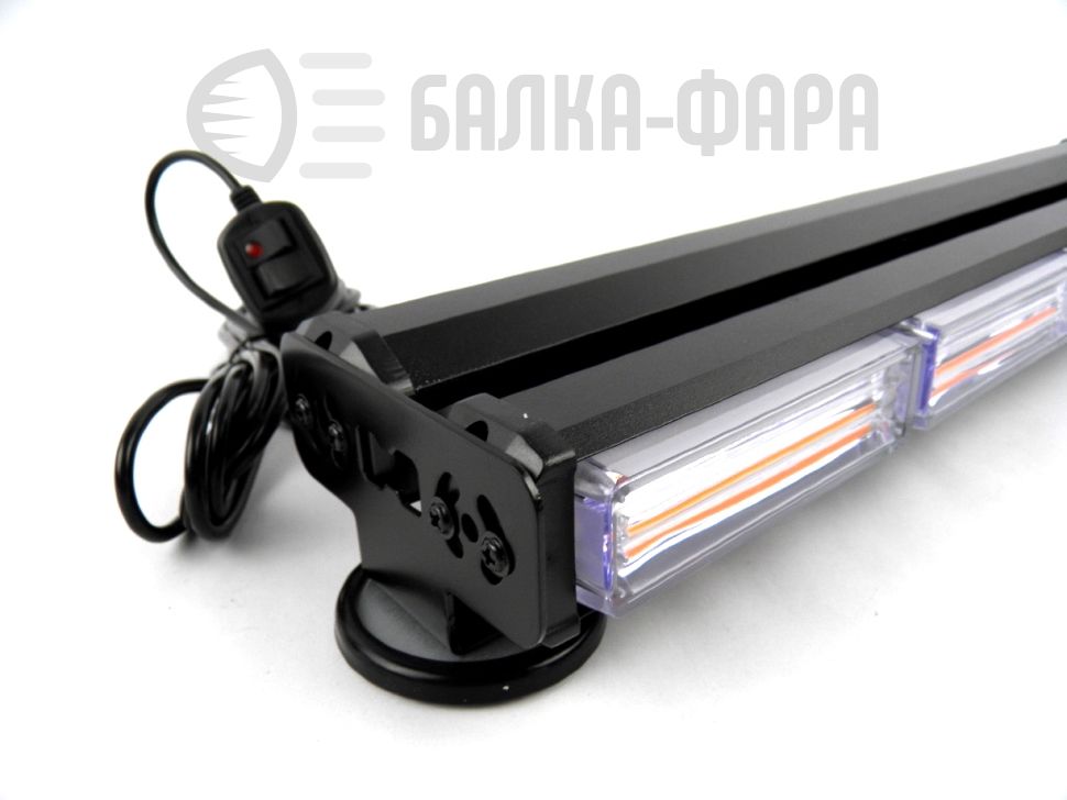 Балка проблесковая двусторонняя, жёлтая 84см cob-8p 9-30V  