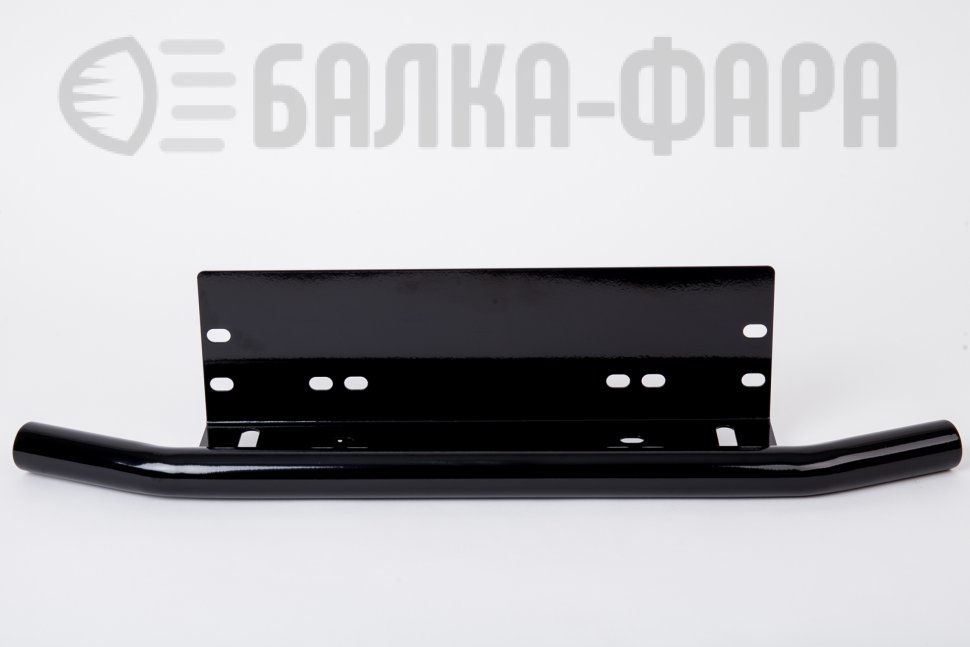 Кронштейн под автомобильный номер с трубой, черный